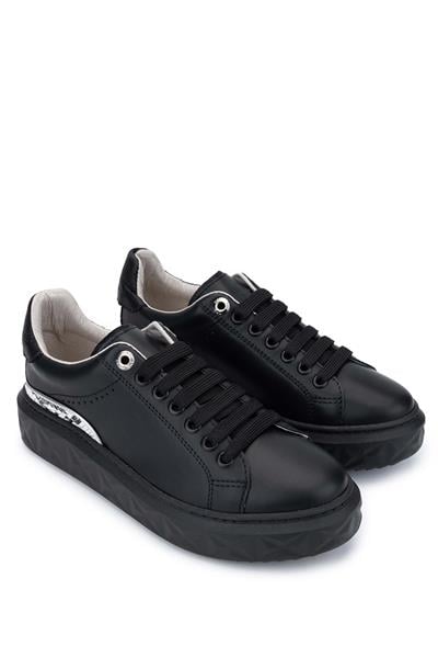 Tamer Tanca Kadın Hakiki Deri Siyah Sneakers & Spor Ayakkabı