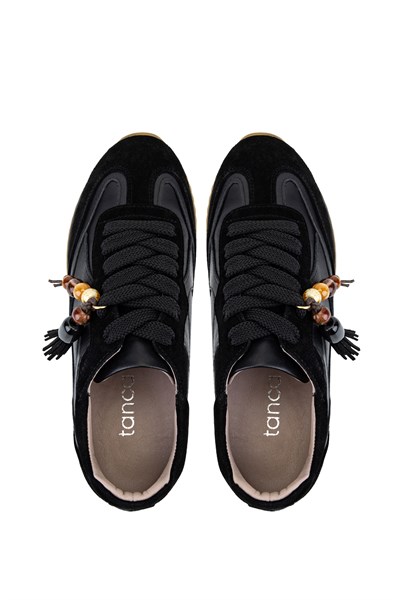 Tamer Tanca Kadın Hakiki Deri Siyah Sneakers & Spor Ayakkabı
