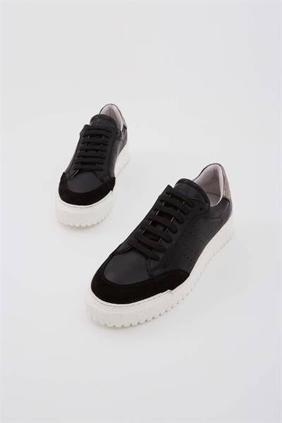 Tamer Tanca Kadın Hakiki Deri Siyah Sneakers & Spor Ayakkabı