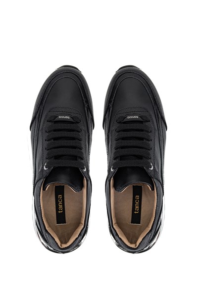 Tamer Tanca Kadın Hakiki Deri Siyah Sneakers & Spor Ayakkabı
