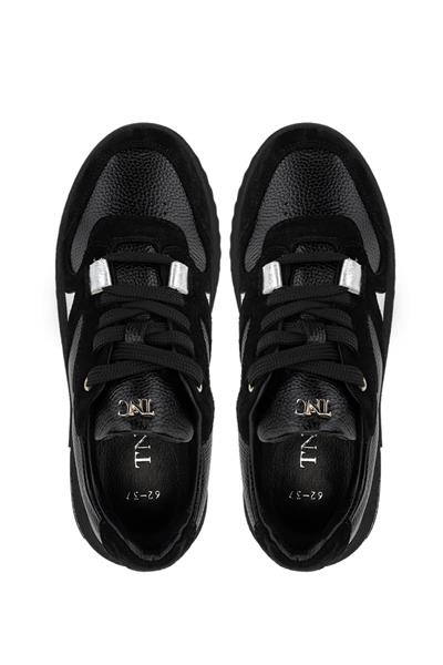 Tamer Tanca Kadın Hakiki Deri Siyah Sneakers & Spor Ayakkabı