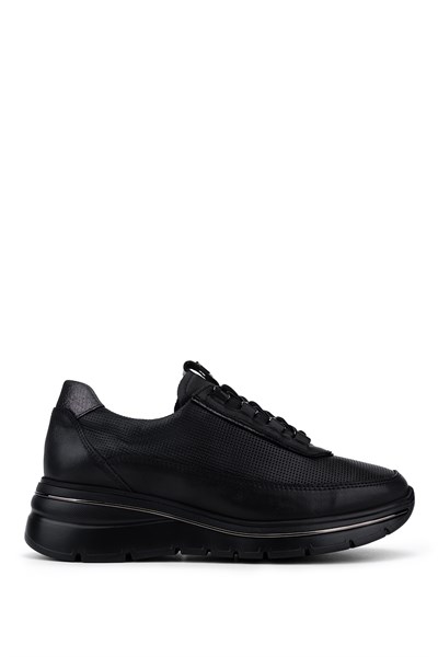 Tamer Tanca Kadın Hakiki Deri Siyah Sneakers & Spor Ayakkabı