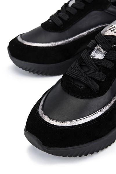 Tamer Tanca Kadın Hakiki Deri Siyah Sneakers & Spor Ayakkabı