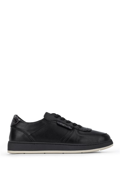 Tamer Tanca Kadın Hakiki Deri Siyah Sneakers & Spor Ayakkabı