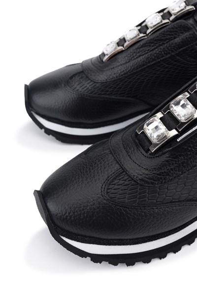 Tamer Tanca Kadın Hakiki Deri Siyah Sneakers & Spor Ayakkabı