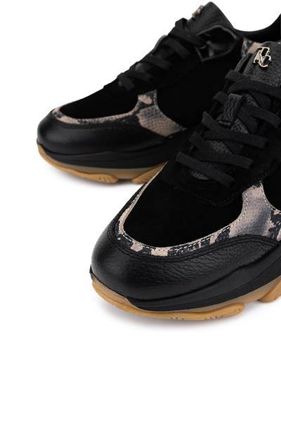 Tamer Tanca Kadın Hakiki Deri Siyah Sneakers & Spor Ayakkabı