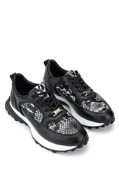 Tamer Tanca Kadın Hakiki Deri Siyah Sneakers & Spor Ayakkabı