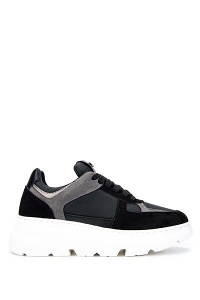 Tamer Tanca Kadın Hakiki Deri Siyah Sneakers & Spor Ayakkabı