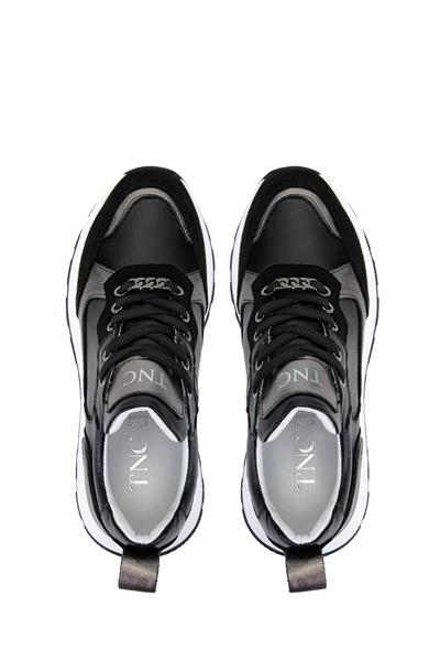 Tamer Tanca Kadın Hakiki Deri Siyah Süet Sneakers & Spor Ayakkabı
