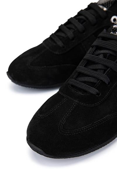 Tamer Tanca Kadın Hakiki Deri Siyah Süet Sneakers & Spor Ayakkabı