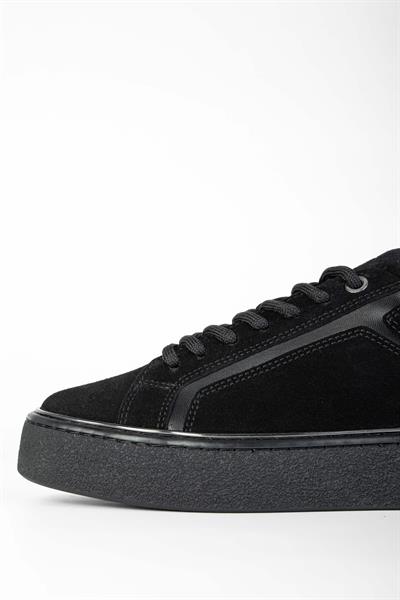 Tamer Tanca Kadın Hakiki Deri Siyah Süet Sneakers & Spor Ayakkabı