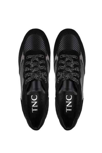Tamer Tanca Kadın Hakiki Deri Siyah Süet Sneakers & Spor Ayakkabı