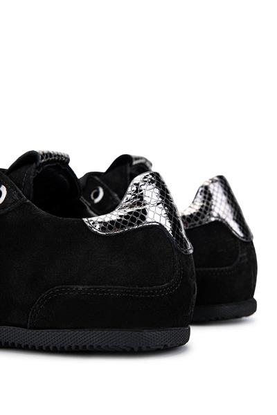 Tamer Tanca Kadın Hakiki Deri Siyah Süet Sneakers & Spor Ayakkabı