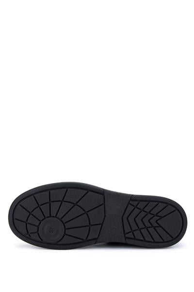 Tamer Tanca Kadın Hakiki Deri Siyah Süet/Siyah Beyaz Leopar Sneakers & Spor Ayakkabı