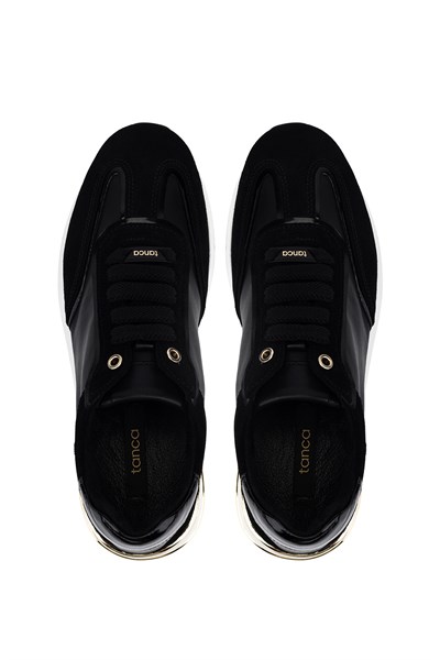 Tamer Tanca Kadın Hakiki Deri Siyah Süet Sneakers & Spor Ayakkabı