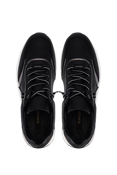 Tamer Tanca Kadın Hakiki Deri Siyah/Antrasit Sneakers & Spor Ayakkabı