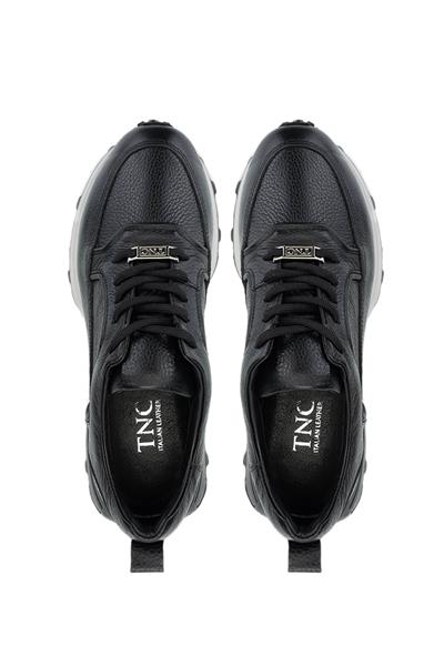 Tamer Tanca Kadın Hakiki Deri Siyah/Bej Sneakers & Spor Ayakkabı