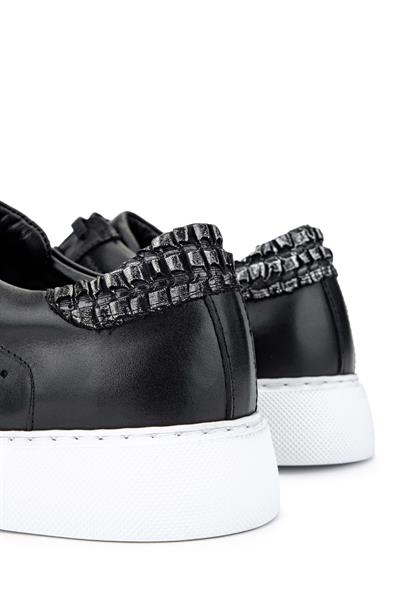 Tamer Tanca Kadın Hakiki Deri Siyah/Beyaz Sneakers & Spor Ayakkabı
