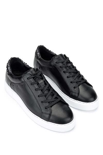 Tamer Tanca Kadın Hakiki Deri Siyah/Beyaz Sneakers & Spor Ayakkabı