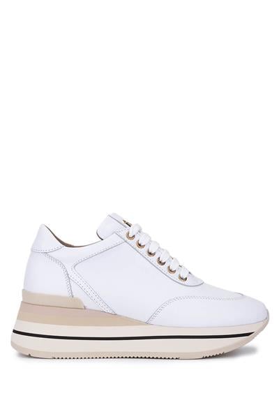 Tamer Tanca Kadın Hakiki Deri Krem Sneakers & Spor Ayakkabı