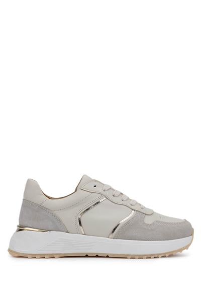 Tamer Tanca Kadın Hakiki Deri Bej Süet Sneakers & Spor Ayakkabı