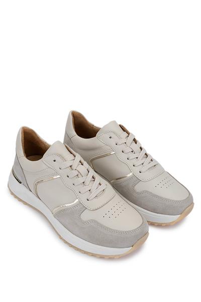 Tamer Tanca Kadın Hakiki Deri Bej Süet Sneakers & Spor Ayakkabı