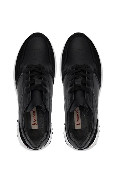 Tamer Tanca Kadın Hakiki Deri Siyah Süet Sneakers & Spor Ayakkabı