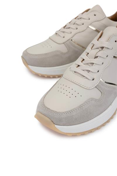 Tamer Tanca Kadın Hakiki Deri Bej Süet Sneakers & Spor Ayakkabı