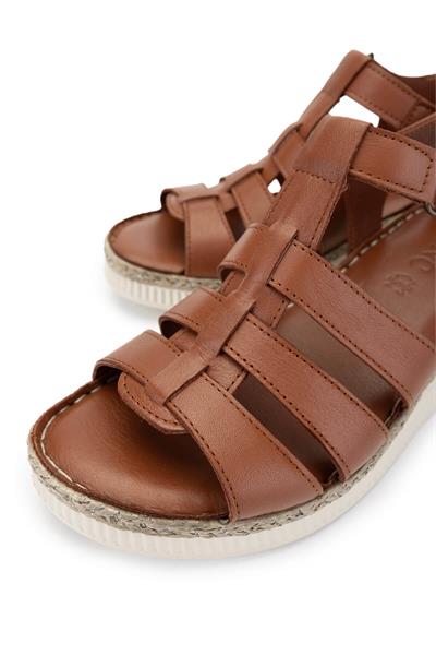 Tamer Tanca Kadın Hakiki Deri Taba Comfort Sandalet