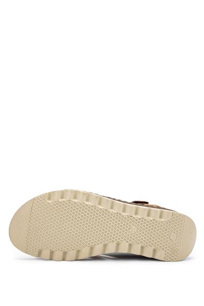 Tamer Tanca Kadın Hakiki Deri Taba Düz Terlik