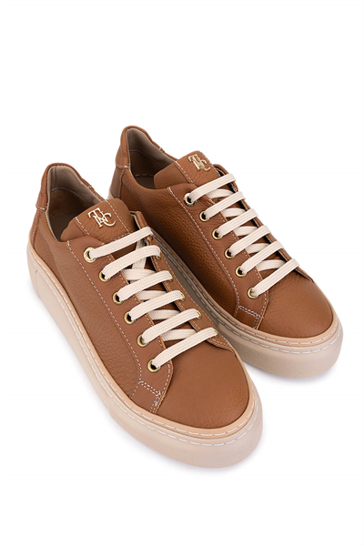 Tamer Tanca Kadın Hakiki Deri Taba Floter Sneakers & Spor Ayakkabı