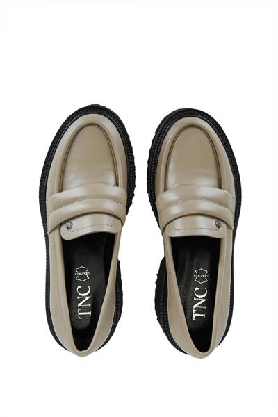 Tamer Tanca Kadın Hakiki Deri Vizon Loafer Ayakkabı