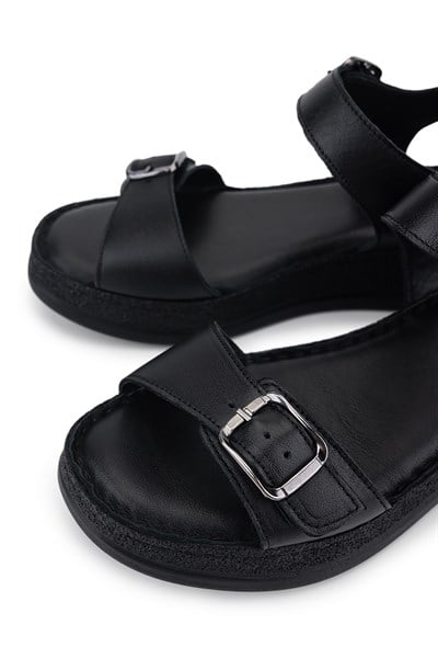 Tamer Tanca Kadın Siyah Comfort Sandalet
