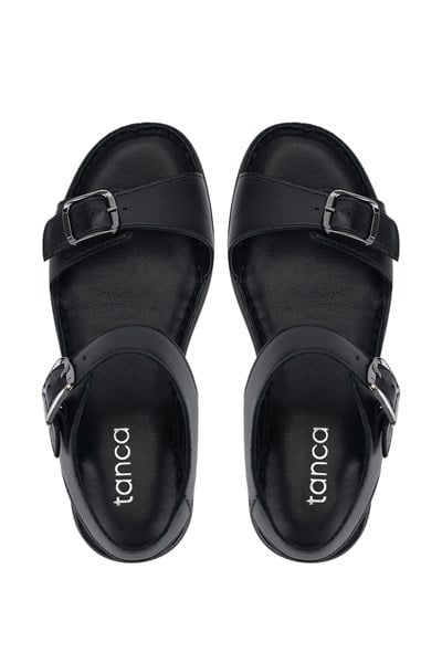 Tamer Tanca Kadın Siyah Comfort Sandalet