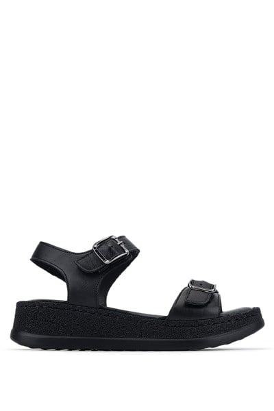Tamer Tanca Kadın Siyah Comfort Sandalet