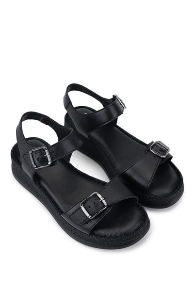 Tamer Tanca Kadın Siyah Comfort Sandalet