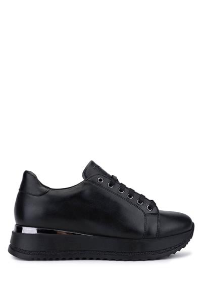 Tamer Tanca Kadın Siyah Hakiki Deri Sneakers & Spor Ayakkabı