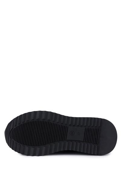 Tamer Tanca Kadın Siyah Hakiki Deri Sneakers & Spor Ayakkabı