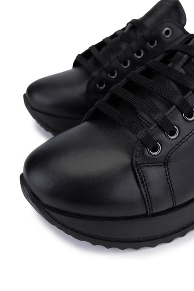 Tamer Tanca Kadın Siyah Hakiki Deri Sneakers & Spor Ayakkabı