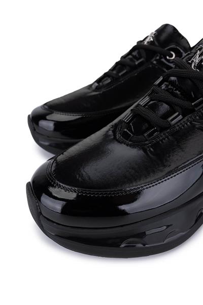 Tamer Tanca Kadın Siyah Rugan Sneakers & Spor Ayakkabı