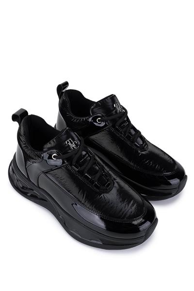 Tamer Tanca Kadın Siyah Rugan Sneakers & Spor Ayakkabı