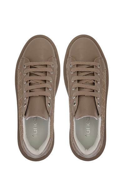 Tamer Tanca Kadın Suni Deri Bej Sneakers & Spor Ayakkabı