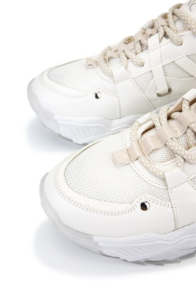 Tamer Tanca Kadın Suni Deri Beyaz Sneakers & Spor Ayakkabı