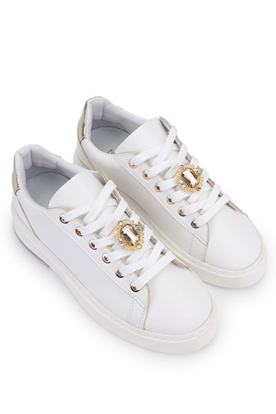 Tamer Tanca Kadın Suni Deri Beyaz Sneakers & Spor Ayakkabı