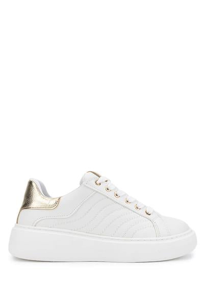 Tamer Tanca Kadın Suni Deri  Beyaz Sneakers & Spor Ayakkabı