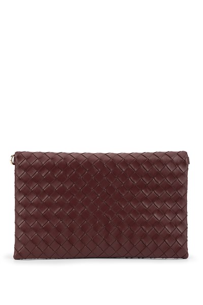 Tamer Tanca Kadın Suni Deri Bordo Clutch Çanta