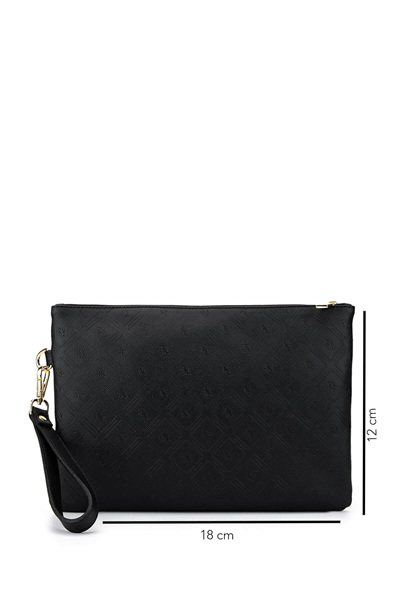 Tamer Tanca Kadın Suni Deri Siyah Clutch Çanta