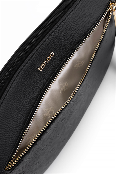 Tamer Tanca Kadın Suni Deri Siyah Clutch Çanta
