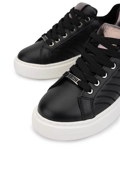 Tamer Tanca Kadın Suni Deri Siyah Sneakers & Spor Ayakkabı