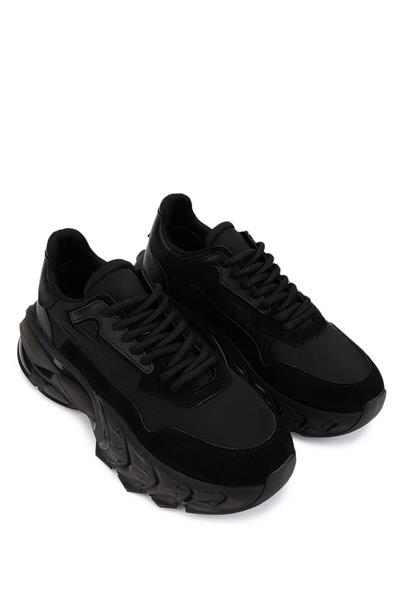 Tamer Tanca Kadın Suni Deri Siyah Sneakers & Spor Ayakkabı